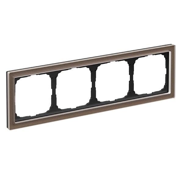 Рамка Systeme Electric ArtGallery Pure 4 поста органическое стекло, мокко