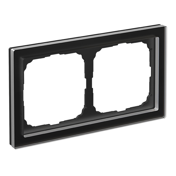 Рамка Systeme Electric ArtGallery Pure 2 поста органическое стекло, черный