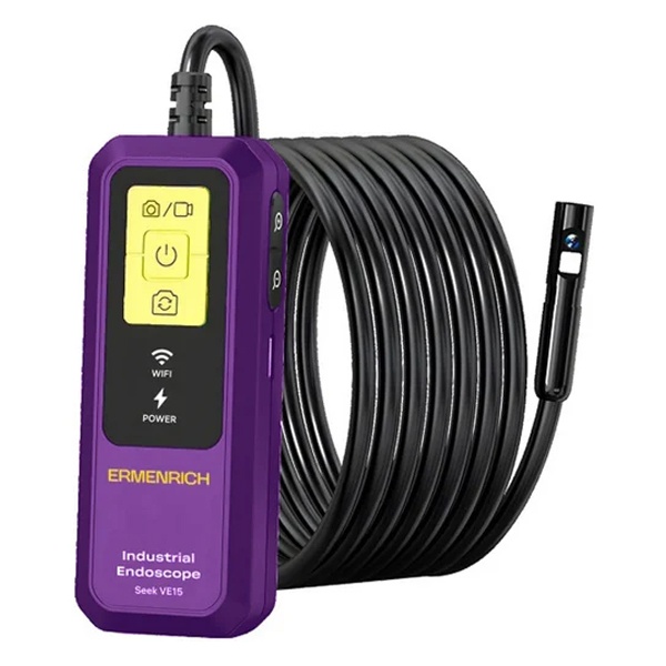 Видеоэндоскоп Ermenrich Seek VE15 для смартфона, две камеры фронтальная и боковая, кабель 10 метров
