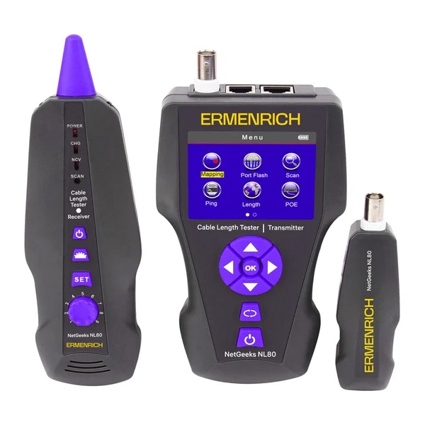 Измеритель длины кабеля Ermenrich NetGeeks NL80 импульсный рефлектометр
