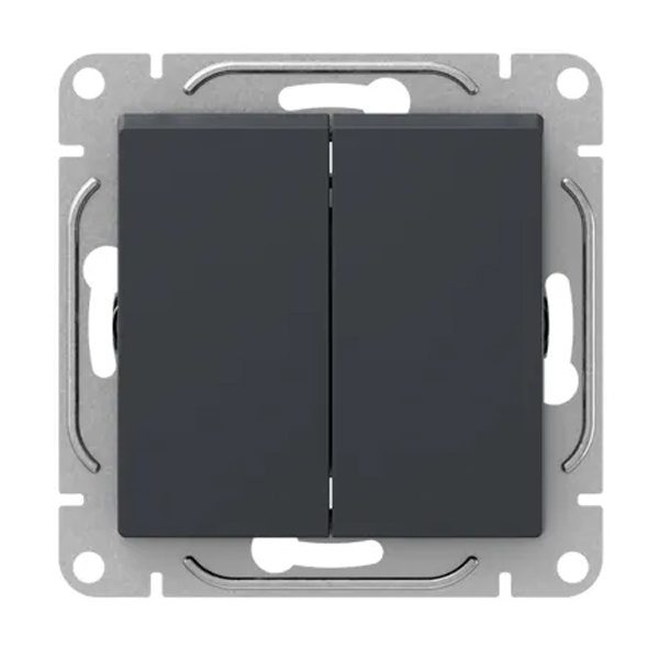 Механизм переключателя 2-клавишного EKF 10А Эпика графит