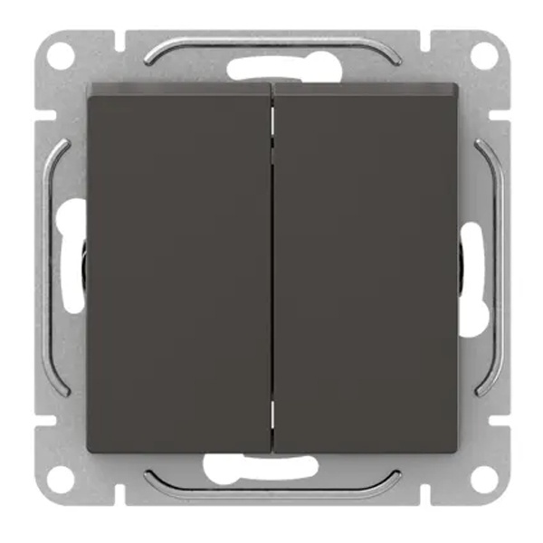 Механизм переключателя 2-клавишного EKF перекрестного 10А Эпика мокко