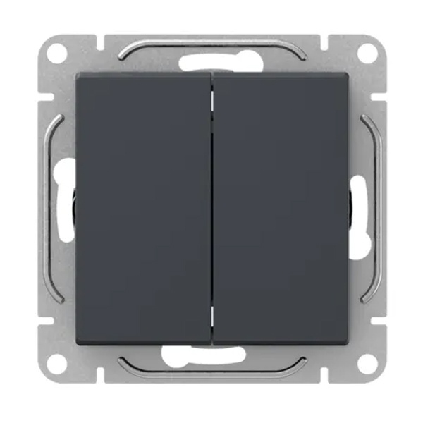 Механизм 2-клавишной кнопки EKF 10А Эпика графит