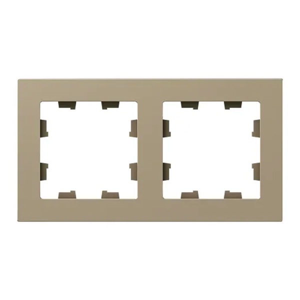 Рамка 2-местная EKF Эпика шампань