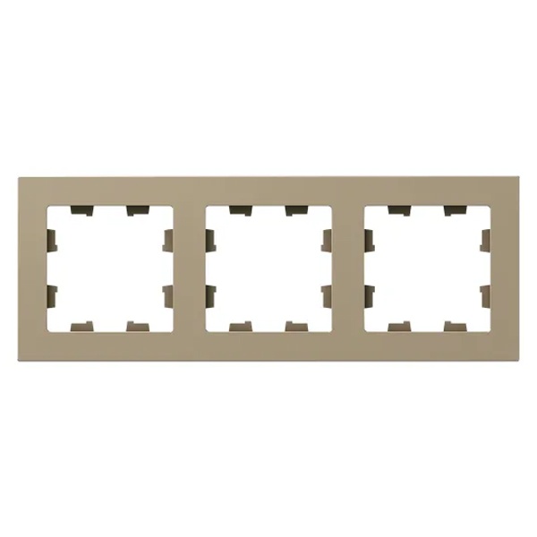 Рамка 3-местная EKF Эпика шампань