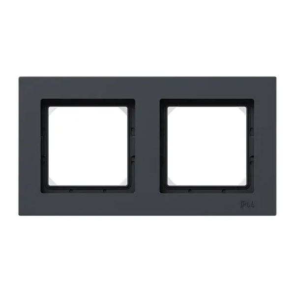 Рамка 2-местная EKF IP44 Эпика графит