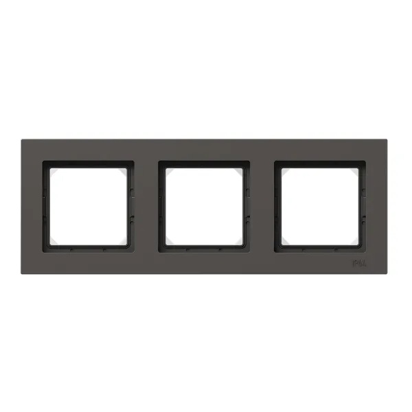 Рамка 3-местная EKF IP44 Эпика мокко