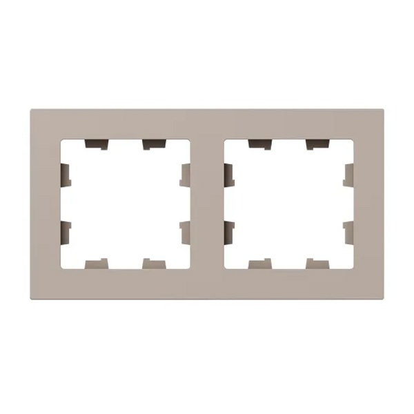 Рамка 2-местная EKF Эпика кремовая