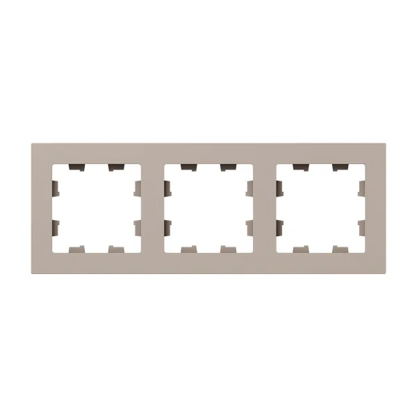 Рамка 3-местная EKF Эпика кремовая