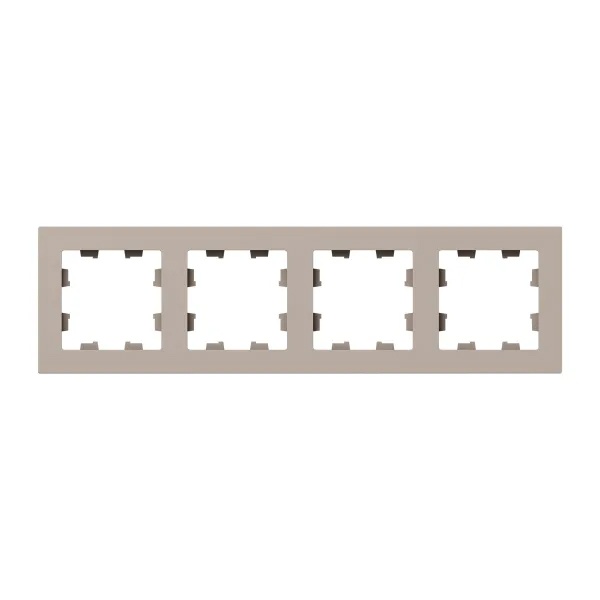 Рамка 4-местная EKF Эпика кремовая