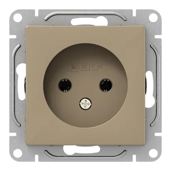 Механизм розетки EKF 2P+E 16А Эпика шампань