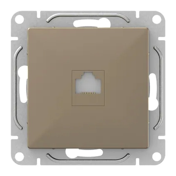 Механизм компьютерной розетки EKF RJ45 кат.5 Эпика шампань