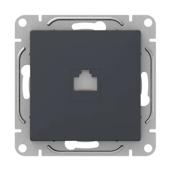 Механизм телефонной розетки EKF RJ11 Эпика графит