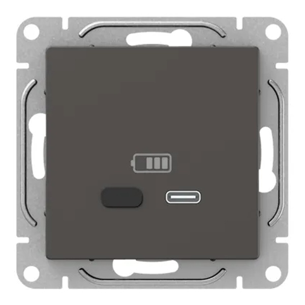 Механизм зарядной розетки EKF USB тип C быстрая зарядка Эпика мокко