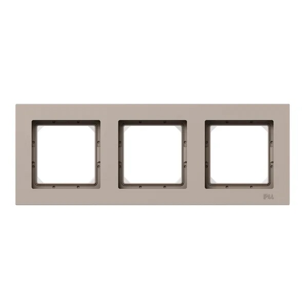 Рамка 3-местная EKF IP44 Эпика кремовая