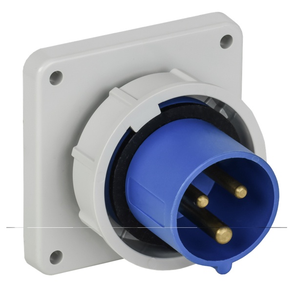 Вилка встраиваемая ИЭК ССИ-3132 16А-6ч 220В 2P+PE IP67