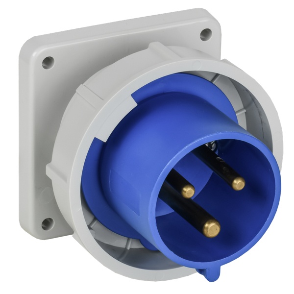 Вилка встраиваемая ИЭК ССИ-3232 32А-6ч 220В 2P+PE IP67