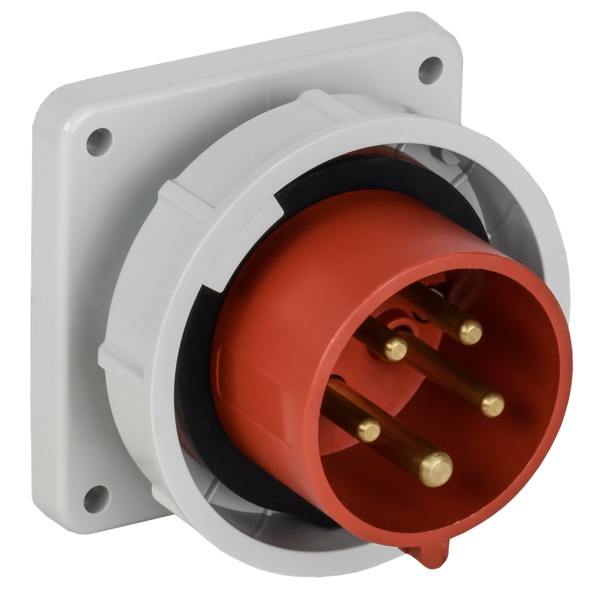 Вилка встраиваемая ИЭК ССИ-3252 32А-6ч 380В 3P+PE+N IP67