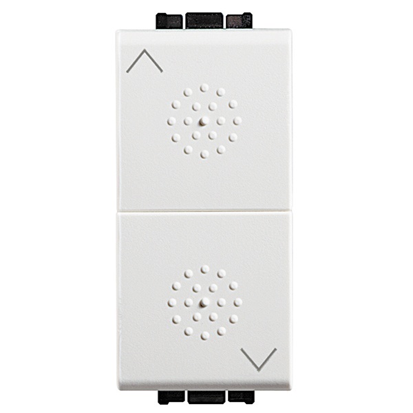 Переключатель 2х кнопочный 1 - 0 - 2, 16А 1 модуль LivingLight Белый