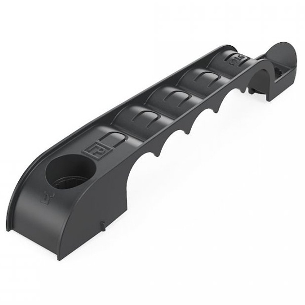 Держатель труб Промрукав для прямого монтажа односторонний на 5 мест чёрный d16 мм (250шт/кор)