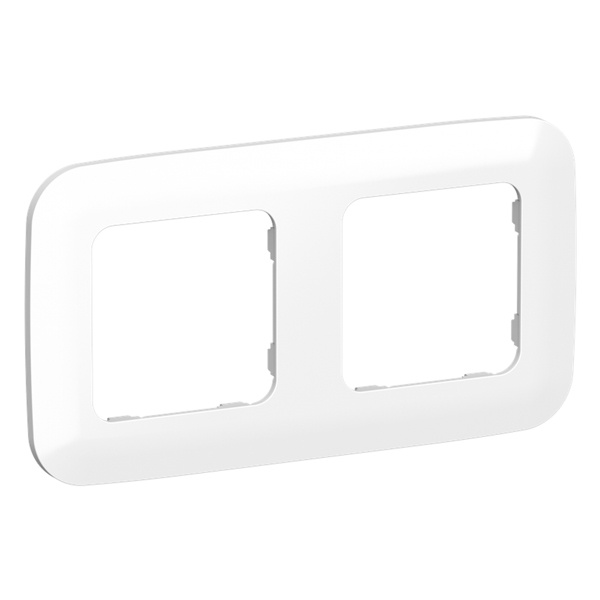 Рамка 2-местная ИЭК FLITE Artistic РУ-2-А-ФлБ белый