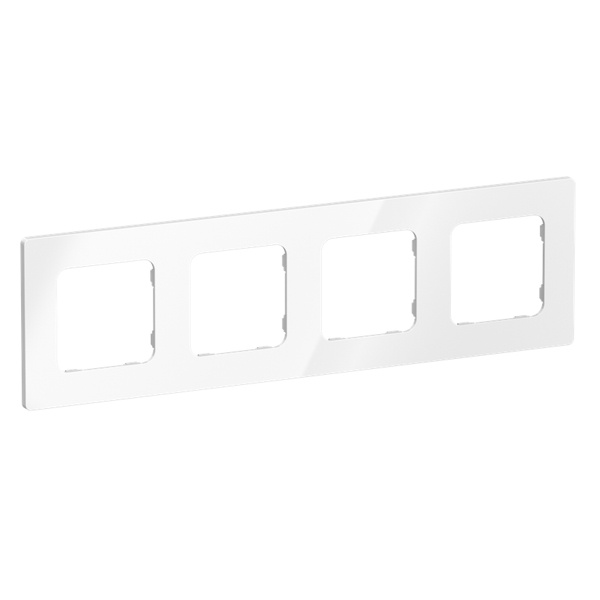 Рамка 4-местная ИЭК FLITE Classic РУ-4-К-ФлБ белый