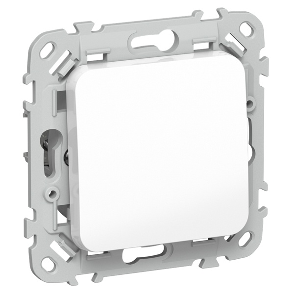 Выключатель одноклавишный ИЭК FLITE ВС11-1-0-ФлБ 10А белый