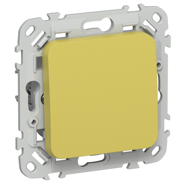 Выключатель одноклавишный ИЭК FLITE ВС11-1-0-ФлЖК 10А желтый карри