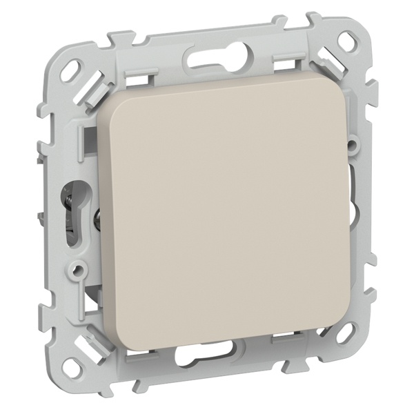 Выключатель одноклавишный ИЭК FLITE ВС11-1-0-ФлЛ 10А льняной