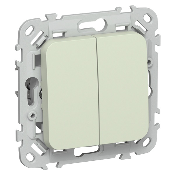 Выключатель двухклавишный ИЭК FLITE ВС12-1-0-ФлП 10А панг