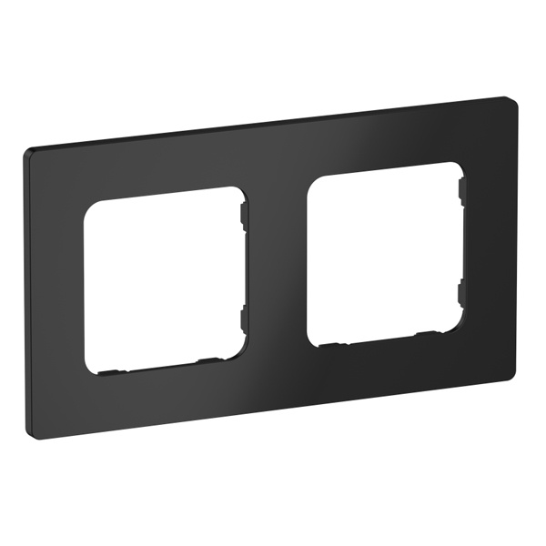 Рамка 2-местная ИЭК FLITE Classic РУ-2-К-ФлЧ черный