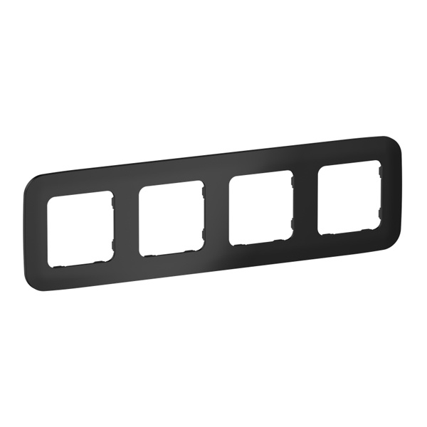 Рамка 4-местная ИЭК FLITE Artistic РУ-4-А-ФлЧ черный
