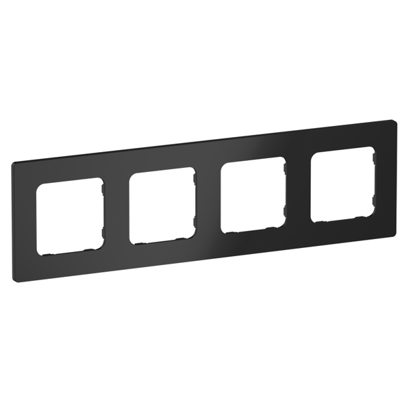 Рамка 4-местная ИЭК FLITE Classic РУ-4-К-ФлЧ черный