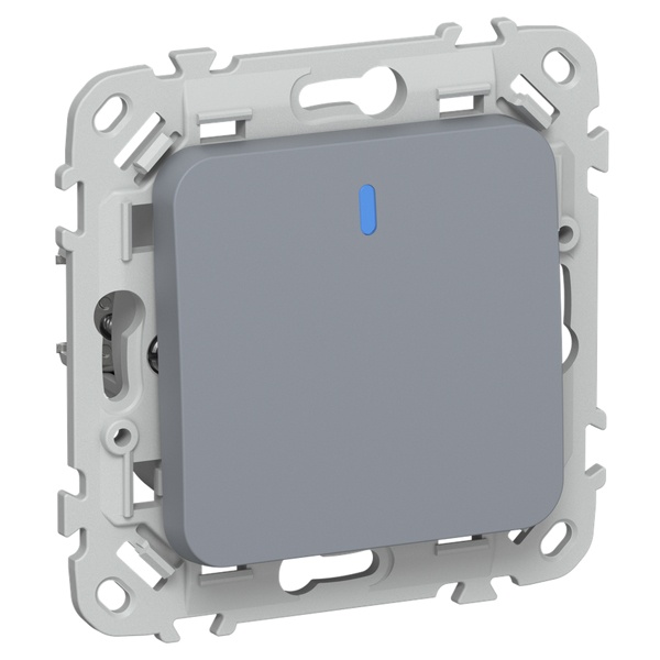 Переключатель одноклавишный с индикацией ИЭК FLITE ВС61-1-1-ФлМ 10А маренго