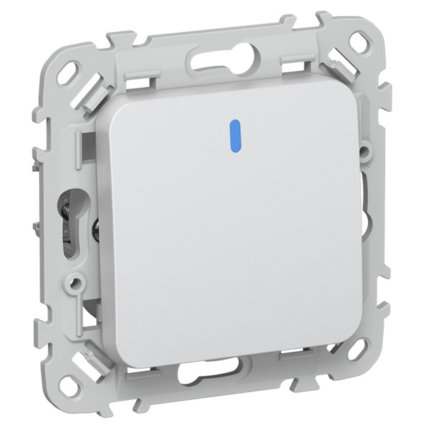 Переключатель одноклавишный с индикацией ИЭК FLITE ВС61-1-1-ФлЖ 10А жемчуг