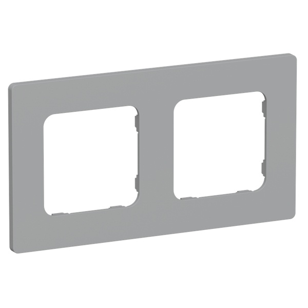 Рамка 2-местная ИЭК FLITE Classic РУ-2-К-ФлС серый