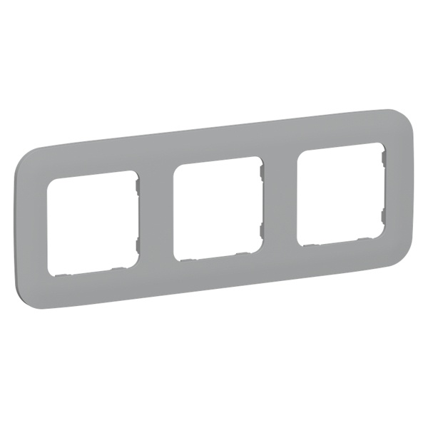 Рамка 3-местная ИЭК FLITE Artistic РУ-3-А-ФлС серый