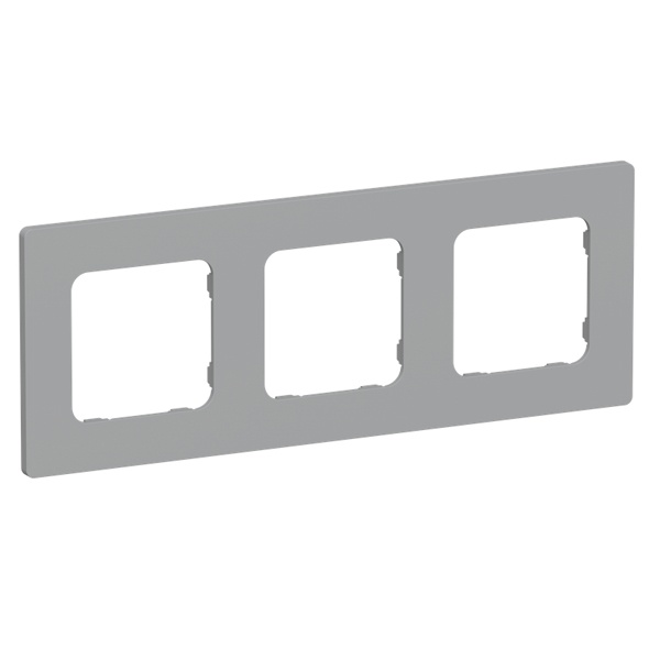 Рамка 3-местная ИЭК FLITE Classic РУ-3-К-ФлС серый