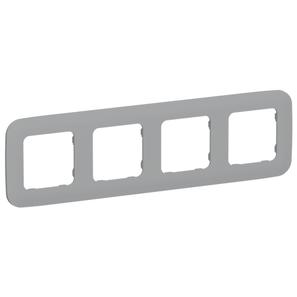 Рамка 4-местная ИЭК FLITE Artistic РУ-4-А-ФлС серый