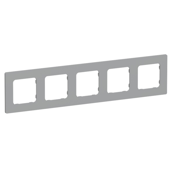 Рамка 5-местная ИЭК FLITE Classic РУ-5-К-ФлС серый