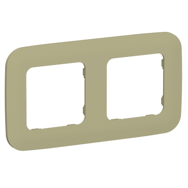 Рамка 2-местная ИЭК FLITE Artistic РУ-2-А-ФлО оливковый