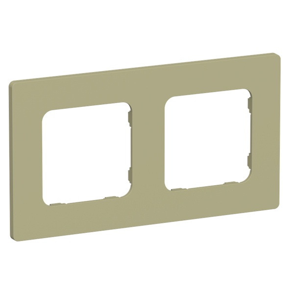 Рамка 2-местная ИЭК FLITE Classic РУ-2-К-ФлО оливковый