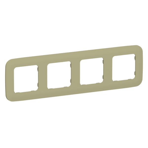 Рамка 4-местная ИЭК FLITE Artistic РУ-4-А-ФлО оливковый