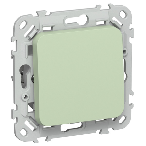 Выключатель кнопочный одноклавишный ИЭК FLITE ВС11-2-0-ФлФ 10А фисташковый
