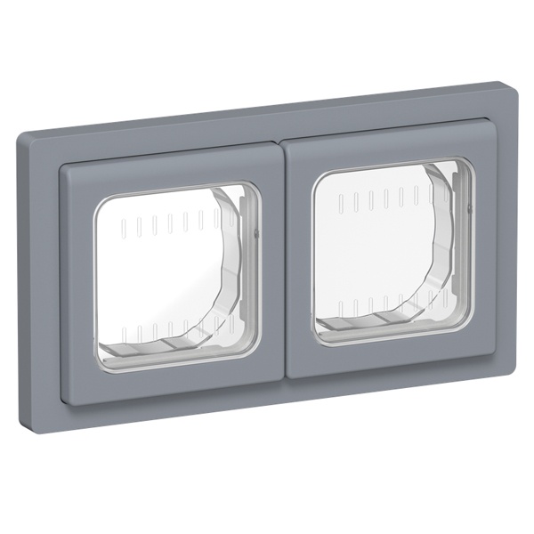 Рамка 2-местная ИЭК FLITE IP55 Рпро-2-55-ФлМ маренго