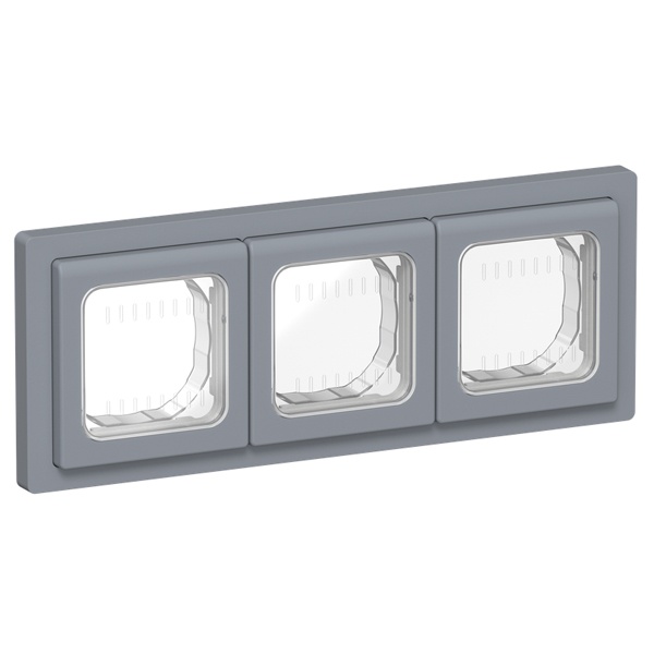 Рамка 3-местная ИЭК FLITE IP55 Рпро-3-55-ФлМ маренго