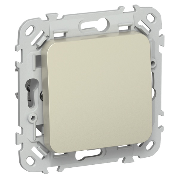 Выключатель кнопочный одноклавишный проходной ИЭК FLITE ВС61-2-0-ФлШ 10А шампань