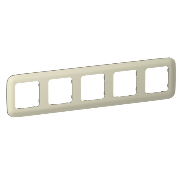 Рамка 5-местная ИЭК FLITE Artistic РУ-5-А-ФлШ шампань