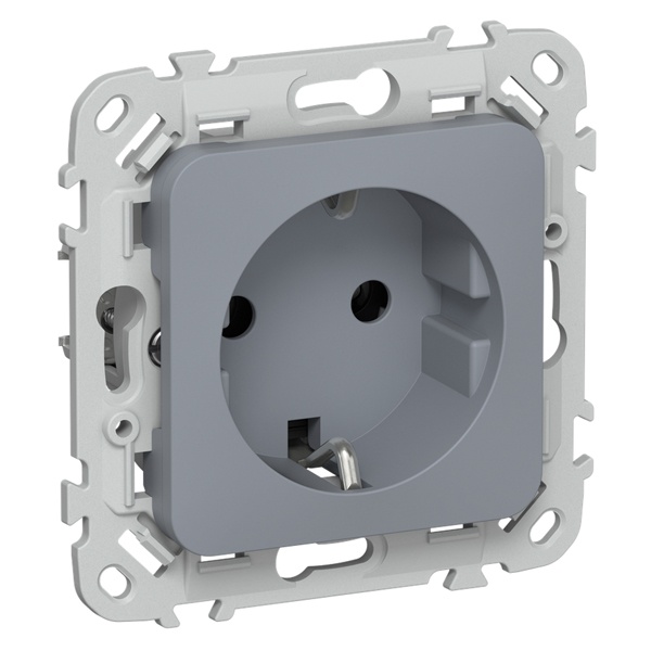 Розетка с заземлением ИЭК FLITE РС11-0-ФлМ 16А маренго