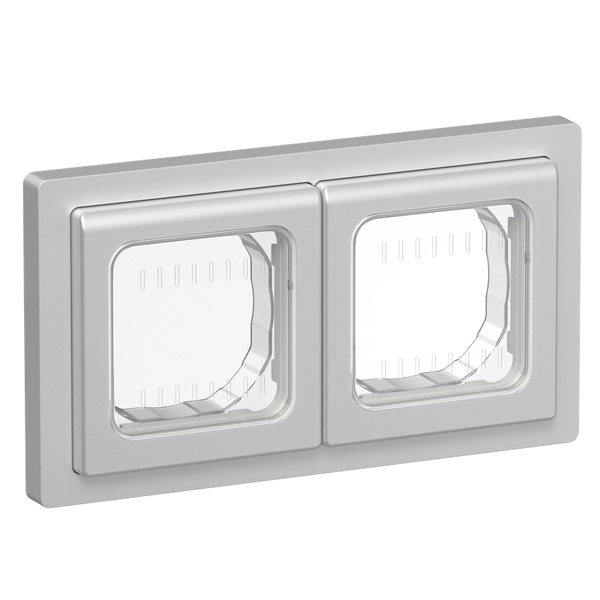 Рамка 2-местная ИЭК FLITE IP55 Рпро-2-55-ФлА алюминий